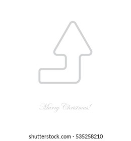 Web line icon. Arrow right-up