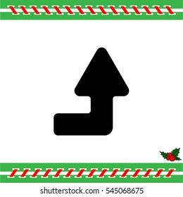 Web line icon. Arrow right-up