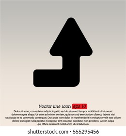 Web line icon. Arrow right-up