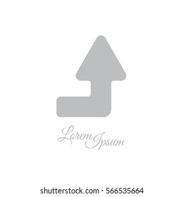 Web line icon. Arrow right-up