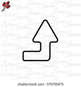 Web line icon. Arrow right-up