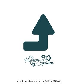 Web line icon. Arrow right-up