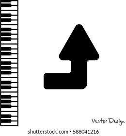 Web line icon. Arrow right-up