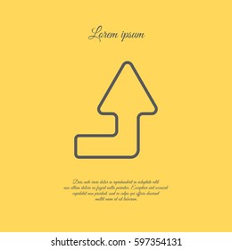 Web line icon. Arrow right-up