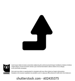 Web line icon. Arrow right-up