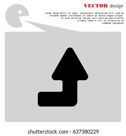 Web line icon. Arrow right-up
