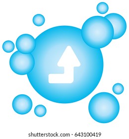 Web line icon. Arrow right-up