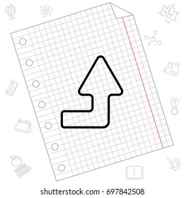 Web line icon. Arrow right-up