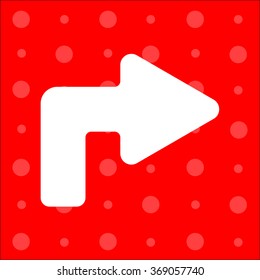 Web line icon. Arrow turning right