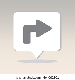Web line icon. Arrow turning right