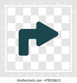 Web line icon. Arrow turning right