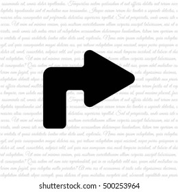 Web line icon. Arrow turning right