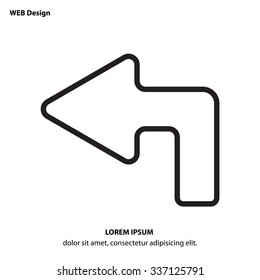 Web line icon -?? Arrow up-left