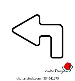 Web line icon. Arrow up-left