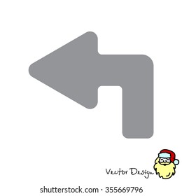Web line icon. Arrow up-left