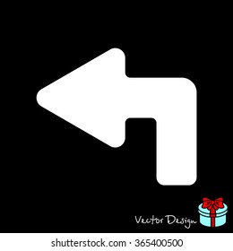 Web line icon. Arrow up-left