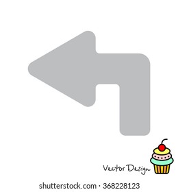 Web line icon. Arrow up-left