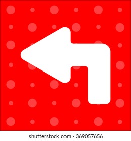 Web line icon. Arrow up-left
