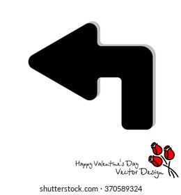 Web line icon. Arrow up-left