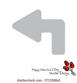 Web line icon. Arrow up-left