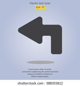 Web line icon. Arrow up-left