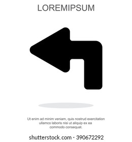 Web line icon. Arrow up-left