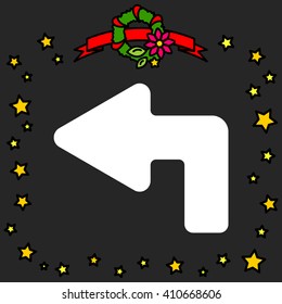 Web line icon. Arrow up-left