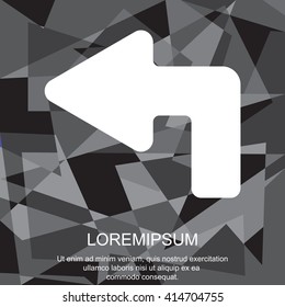 Web line icon. Arrow up-left