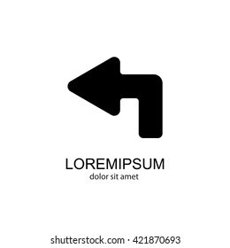 Web line icon. Arrow up-left