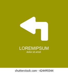 Web line icon. Arrow up-left