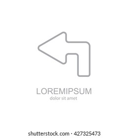 Web line icon. Arrow up-left