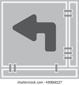Web line icon. Arrow up-left