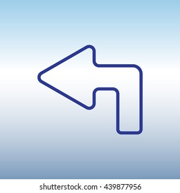 Web line icon. Arrow up-left