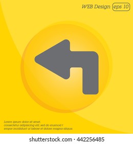 Web line icon. Arrow up-left