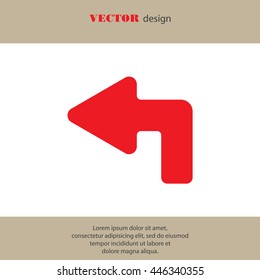 Web line icon. Arrow up-left