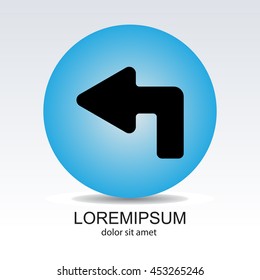 Web line icon. Arrow up-left