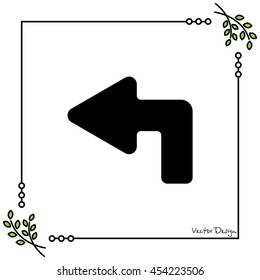 Web line icon. Arrow up-left