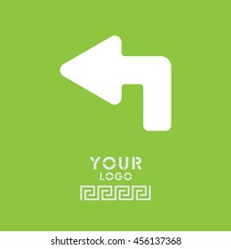 Web line icon. Arrow up-left