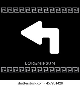 Web line icon. Arrow up-left