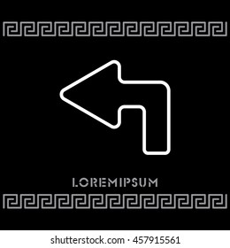 Web line icon. Arrow up-left