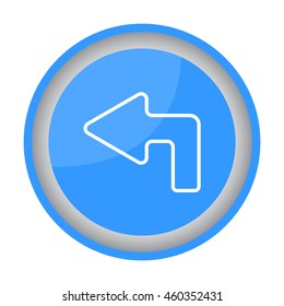 Web line icon. Arrow up-left