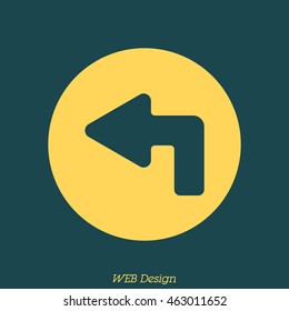 Web line icon. Arrow up-left