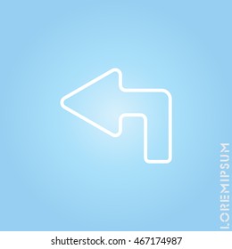 Web line icon. Arrow up-left