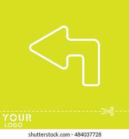 Web line icon. Arrow up-left
