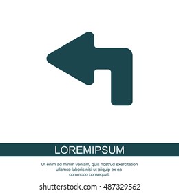 Web line icon. Arrow up-left