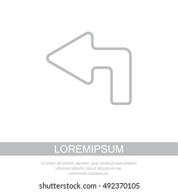 Web line icon. Arrow up-left