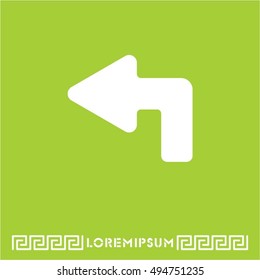 Web line icon. Arrow up-left