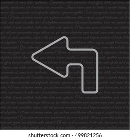 Web line icon. Arrow up-left