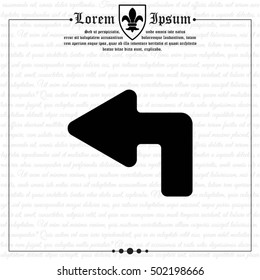 Web line icon. Arrow up-left
