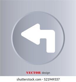 Web line icon. Arrow up-left